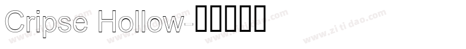 Cripse Hollow字体转换